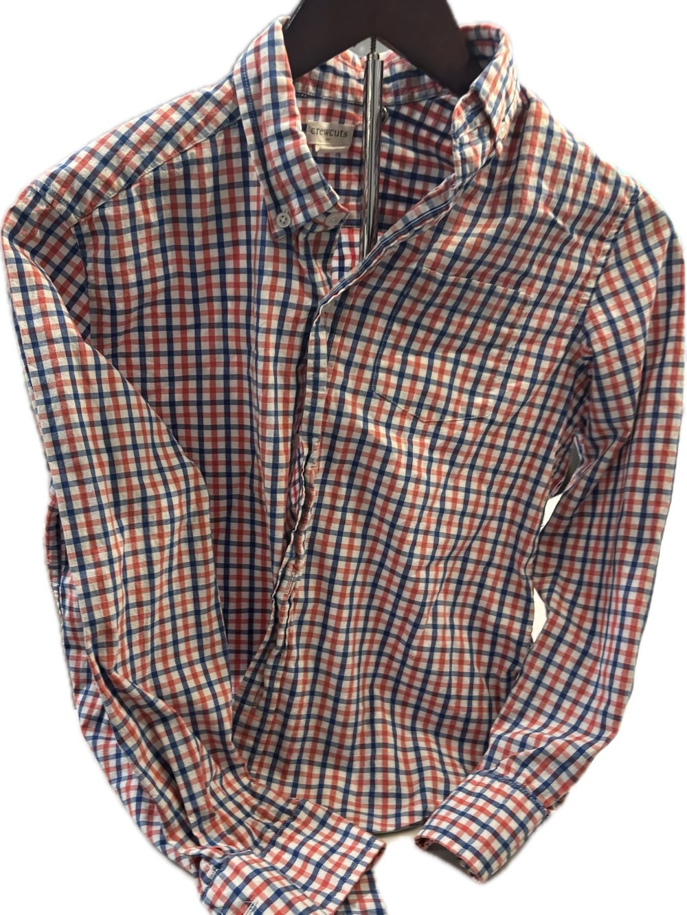J. Crew Kids Button-Down Plaid Shirt - Blue & Red